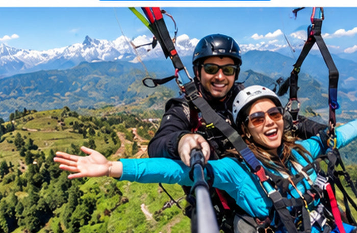Scenic Tandem Paragliding Flight with Ropeway Ride Over Solang Valley