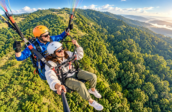 Scenic 5–10 Minute Tandem Paragliding Flight Over Jim Corbett