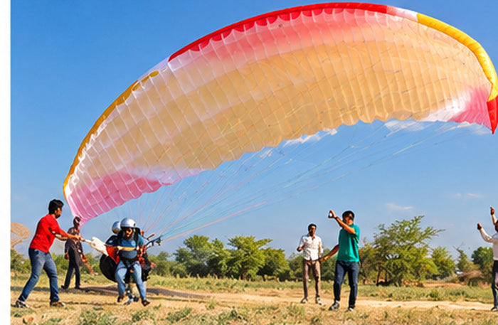 Scenic Tandem Paragliding Flight Above Jodhpur's Desert Landscapes