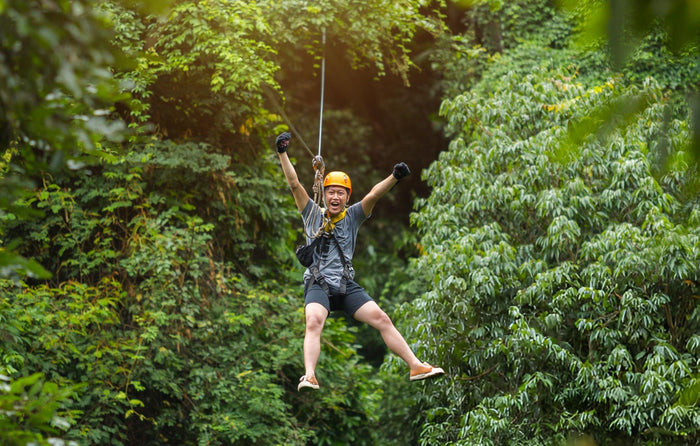Zipline in Suwakholi, Mussoorie