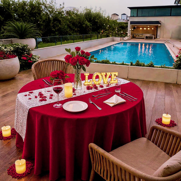 Romantic Poolside Dining by Hilton