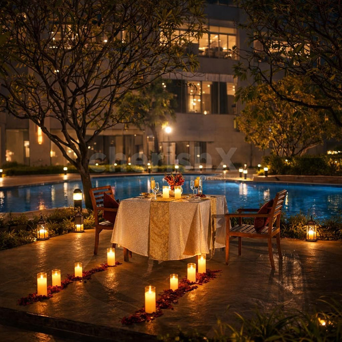 Romantic Poolside Dining by Hyatt Regency