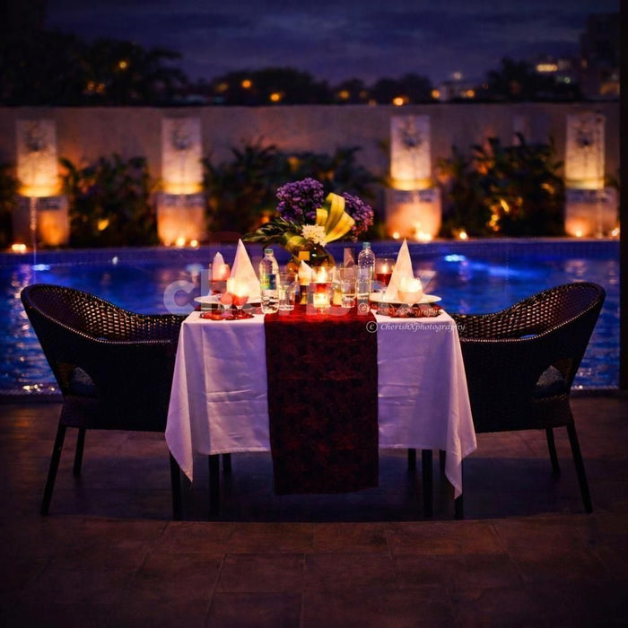 Rooftop Poolside Candlelight Dining by Fortune