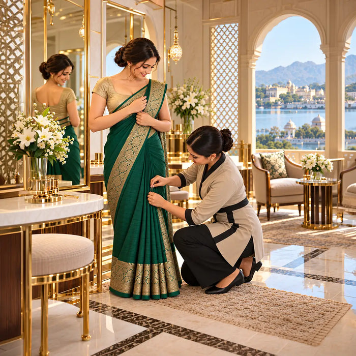 Elegant 30-Minute Saree Draping at Zivaya Spa – Wyndham Grand, Udaipur