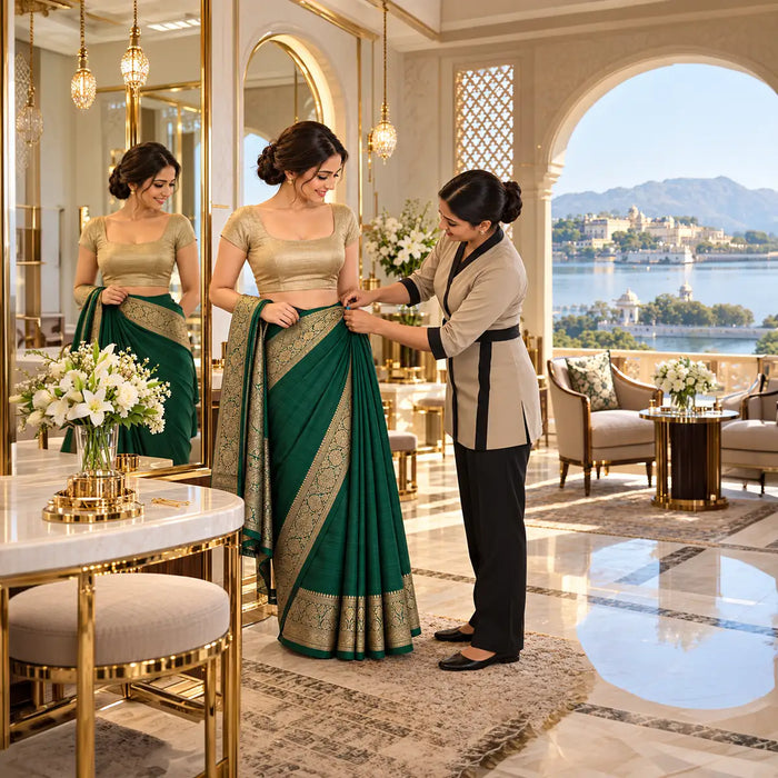 Elegant 30-Minute Saree Draping at Zivaya Spa – Wyndham Grand, Udaipur