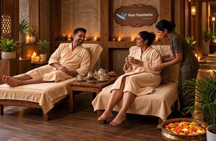 Spa Day for Two Gift Box: Rejuvenating Couples Massage at ZIVAYA, MEGHAVI, FOUR FOUNTAINS & Top Spas Across India