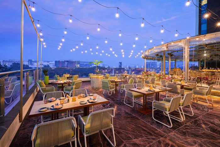 Private Rooftop Dining Package for Five at Eraya Skylight Rooftop Venue Bengaluru