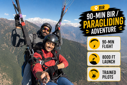 Exhilarating Bir Billing 90-Minutes Paragliding Adventure Above Dhauladhar Landscapes