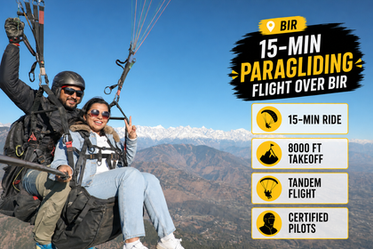 Panoramic 20-Minute Tandem Paragliding Adventure Over Bir-Billing with Himalayan Views