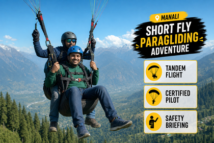 Panoramic Tandem Paragliding Experience Over Solang Valley Manali with Free Video