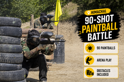 Ultimate 90-Shot Paintball Adventure with Tactical Team Battles in Palampur