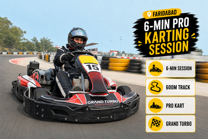 High-Speed 6-Minute Pro Karting Session at Grand Turbo Faridabad