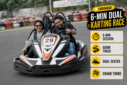 Competitive 6-Minute Dual-Seater Karting Experience Grand Turbo Faridabad