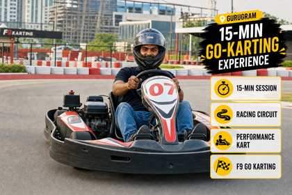 Unforgettable 15-Minute Go Karting Experience at F9 Gurugram