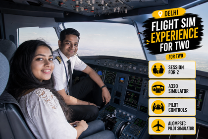 Thrilling Flight Simulator Experience for Two with Professional Pilot Cockpit Controls