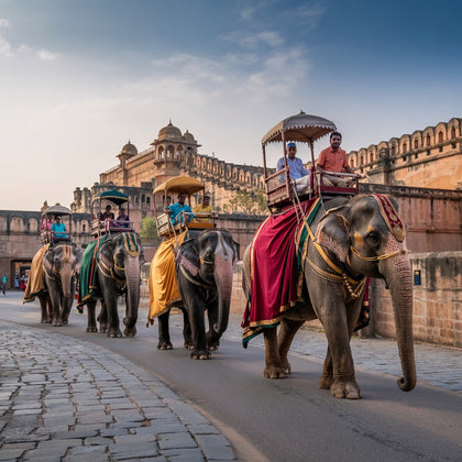 Royal Elephant Experience with Safari and Cultural Village Tour in Jaipur