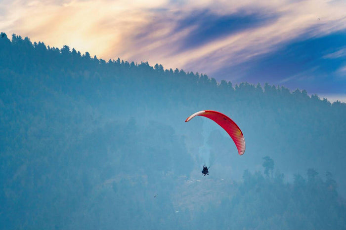 Paragliding near Sattal Lake, Uttarakhand