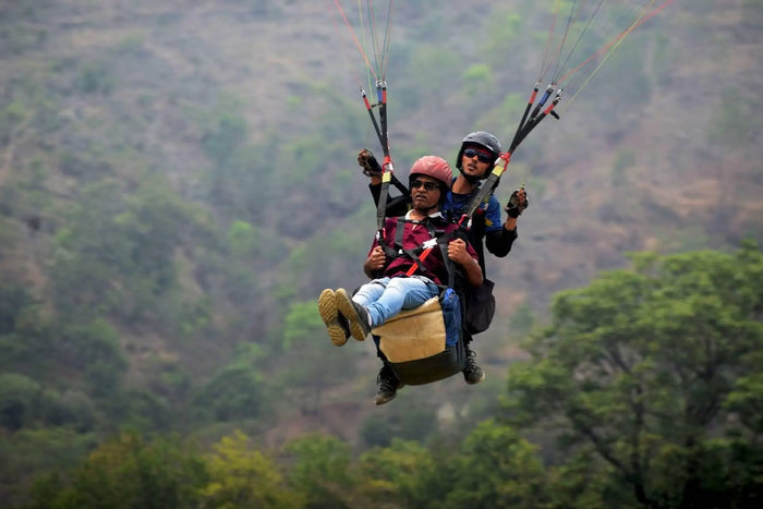 Paragliding near Sattal Lake, Uttarakhand