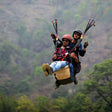 Paragliding near Sattal Lake, Uttarakhand