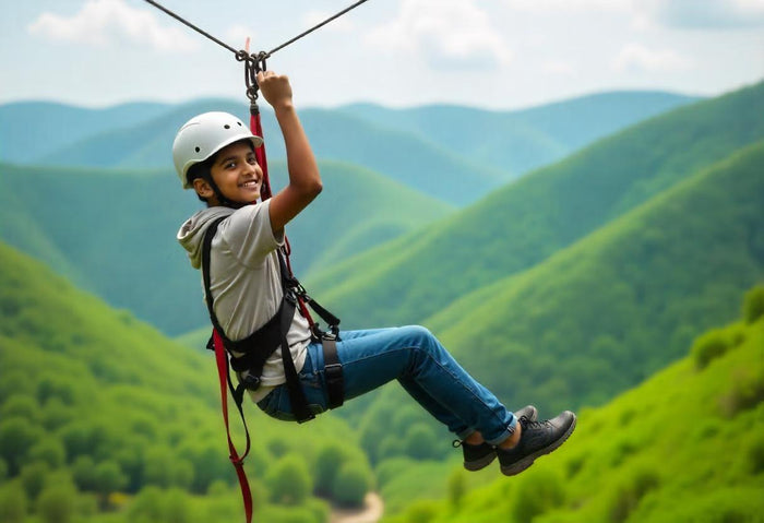 Zipline in Mawkdok, Meghalaya